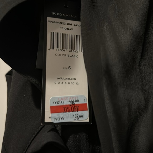 BCBGMAXAZRIA FIONA Gown silky georgette embellished SZ 6 NWT - Picture 13 of 16